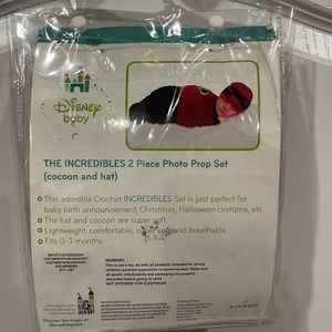 Disney Baby Newborn Crochet Cocoon The Incredibles Costume 0/3 Mo Boy/Girl